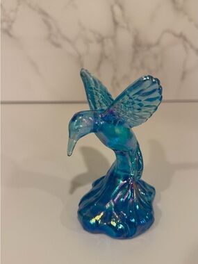 Vintage Fenton Glass Iridescent Hummingbird